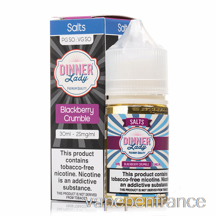 Sel De Crumble Aux Mûres - E-liquide Vape Dinner Lady - 30 Ml 50 Mg Stylo Vape